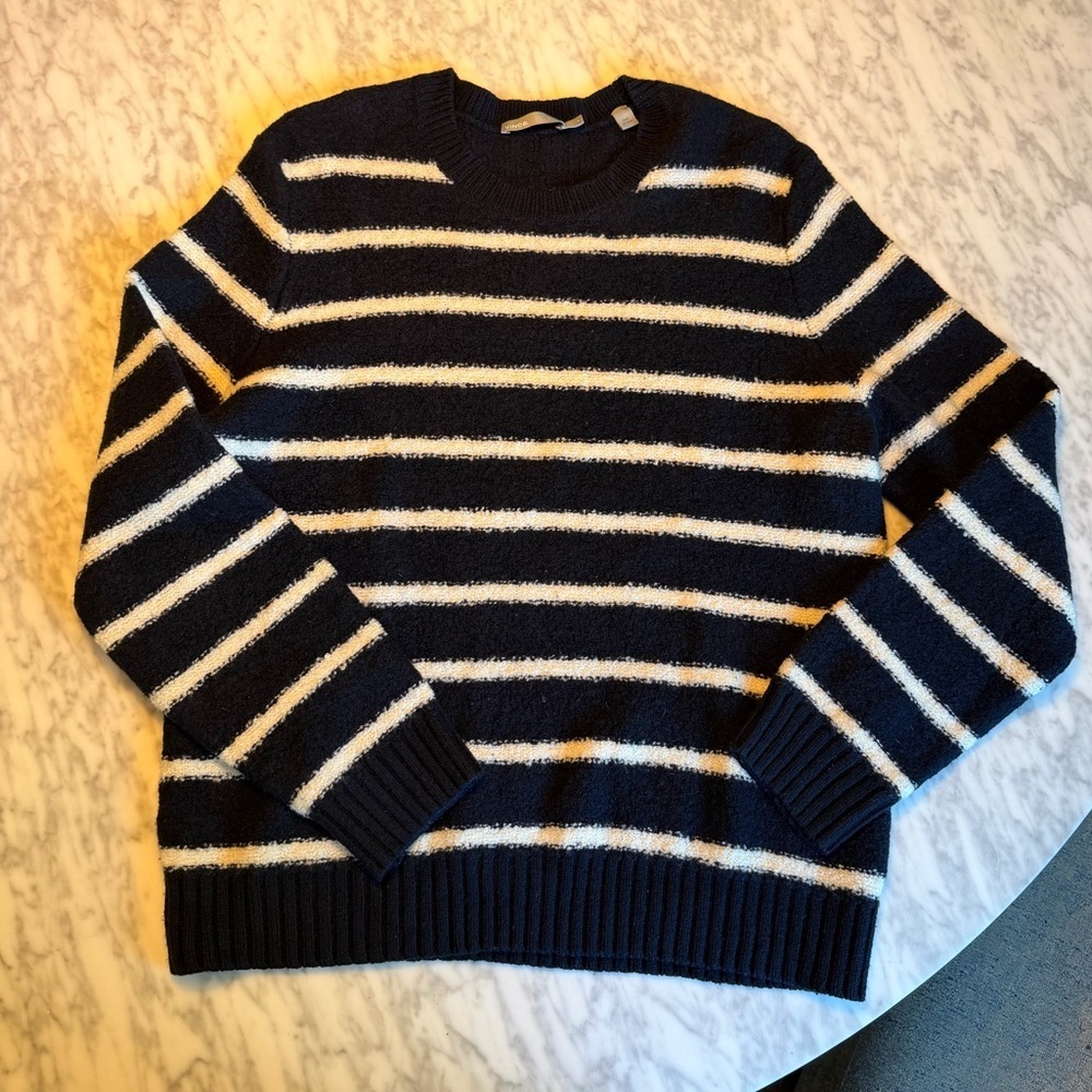 Vince Wool Blend Sweater in Coastal Blue - Picture 2 of 7